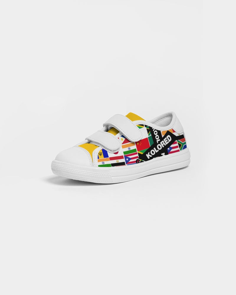 right angle shot of the global kid generation 1 kids low top