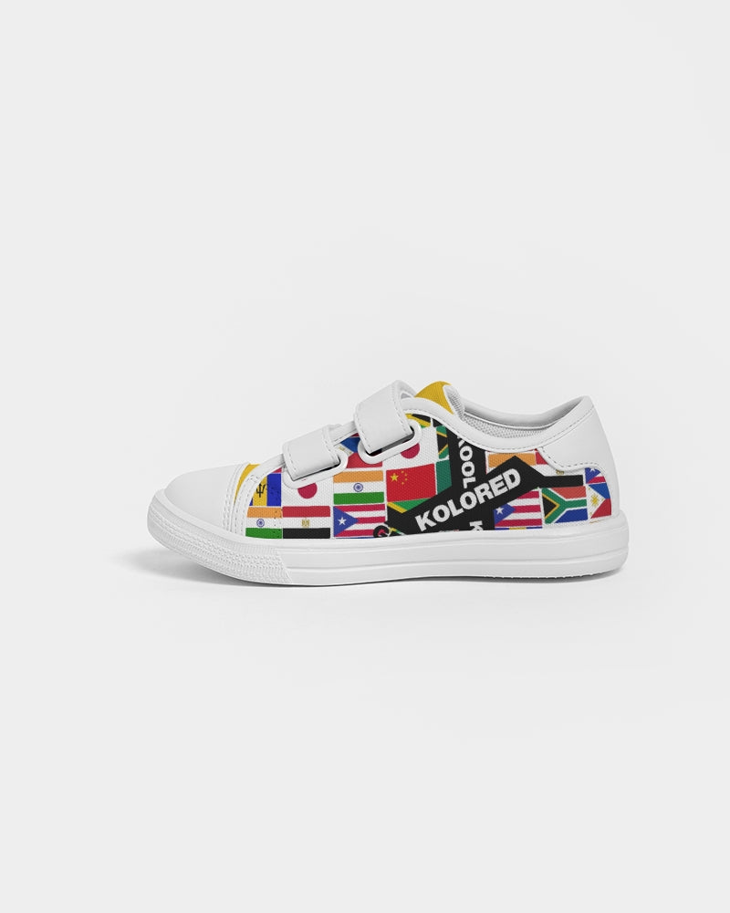 left side picture of global kid generation 1 kids sneakers