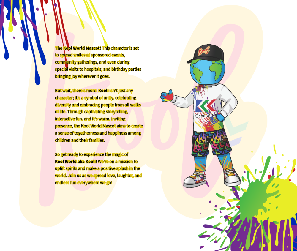 Kool World Backpack Kool Kolored Kid Generation LLC.