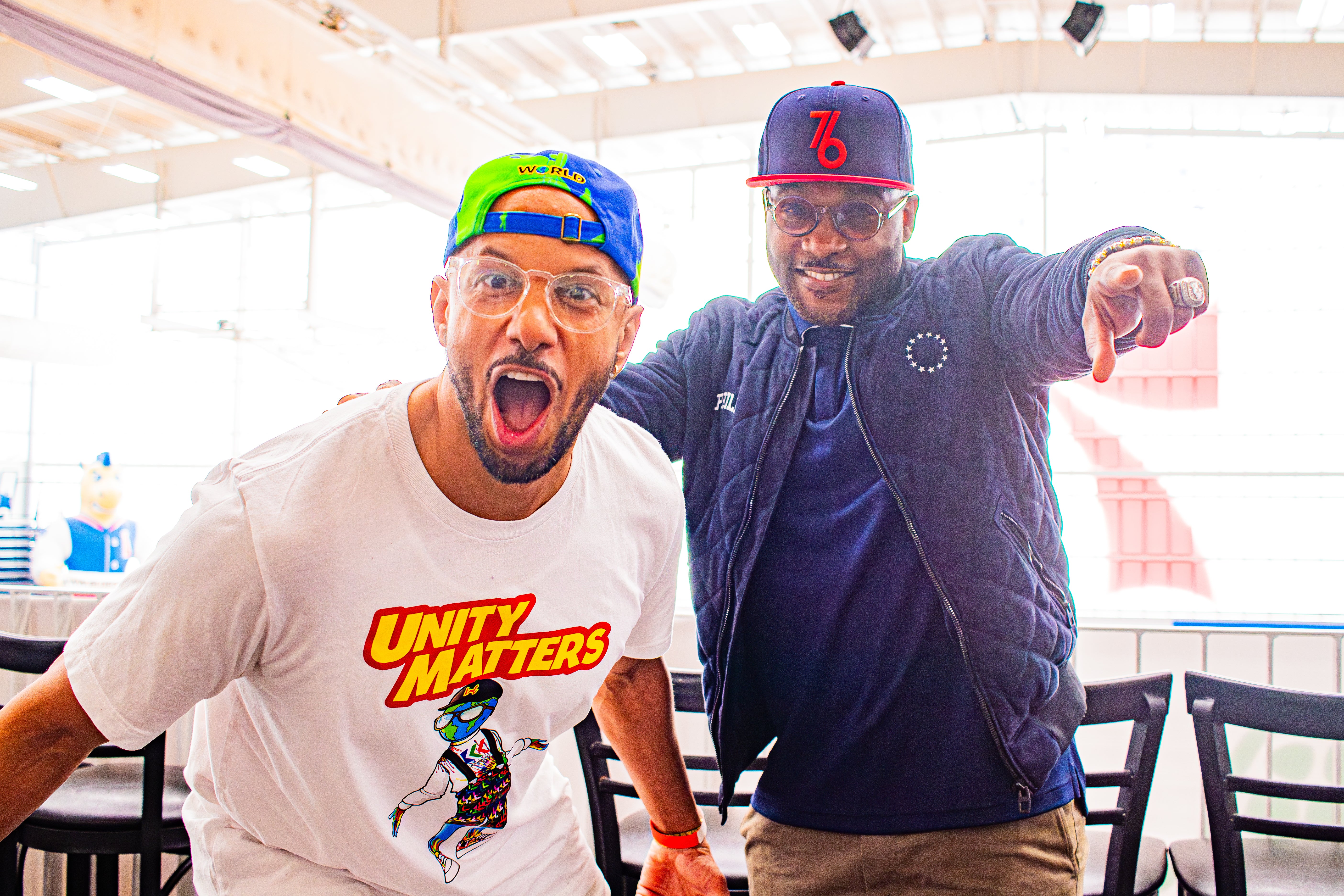 founder randall law and ray hancock at the chase fieldhouse for year 2 tour in wilmington delaware