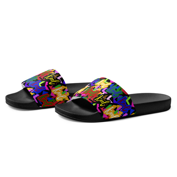 Kool Women's Black slides Kool Kolored Kid Generation LLC.